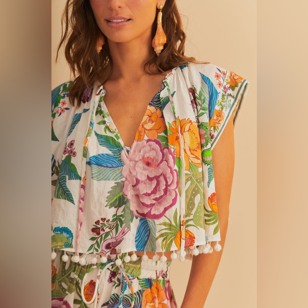Farm Rio: Sweet Bloom Blouse - Picture 3 of 9